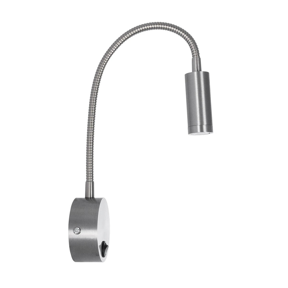 GOOSE 61691 Φωτιστικό Τοίχου - Απλίκα LED 3W 300lm 36° AC 220-240V IP20 - Reading Light - Θερμό Λευκό 2700K Ασημί Αλουμίνιο - Μ6.5 x Π22.5 x Υ23cm