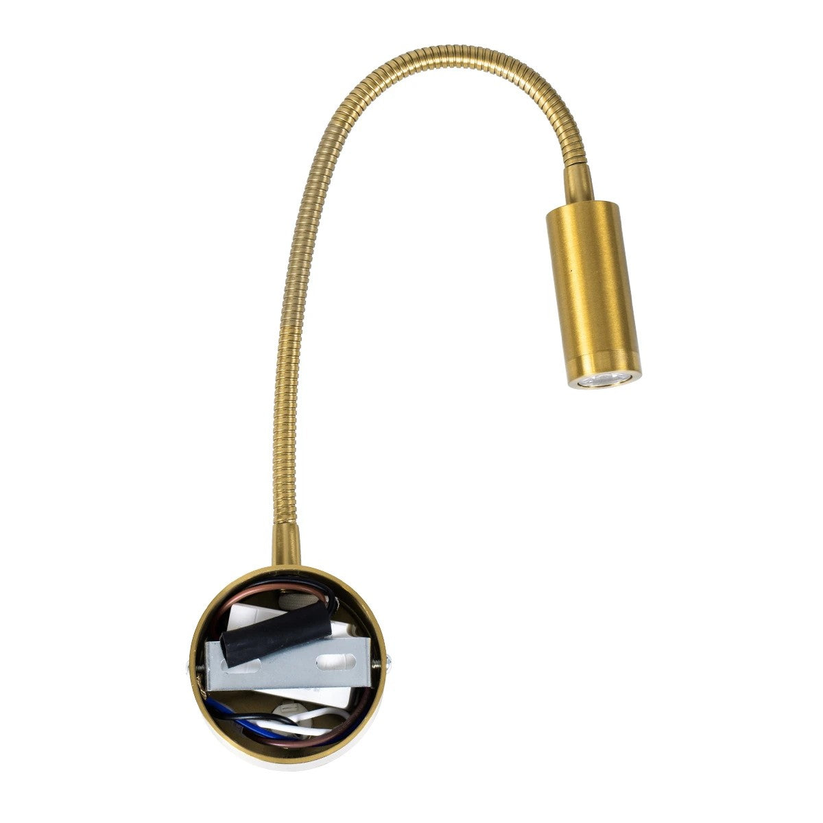 GOOSE 61692 Μοντέρνο Φωτιστικό Τοίχου - Απλίκα Ξενοδοχείου Reading Light LED 3W 300lm 36° AC 220-240V IP20 Θερμό Λευκό 2700K - CREE XPE Chip & TÜV SÜD Driver - Χρυσό Βούρτσας - Μ6.5 x Π15 xΥ24.5