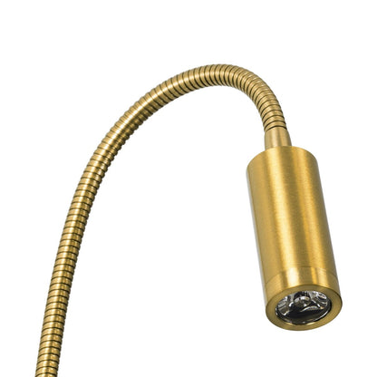 GOOSE 61692 Μοντέρνο Φωτιστικό Τοίχου - Απλίκα Ξενοδοχείου Reading Light LED 3W 300lm 36° AC 220-240V IP20 Θερμό Λευκό 2700K - CREE XPE Chip & TÜV SÜD Driver - Χρυσό Βούρτσας - Μ6.5 x Π15 xΥ24.5