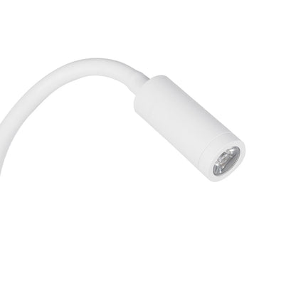 GOOSE 61693 Μοντέρνο Φωτιστικό Τοίχου - Απλίκα Ξενοδοχείου Reading Light με Φορτιστή USB 3A LED 6W 600lm 36° & 360° AC 220-240V IP20 Θερμό Λευκό 2700K - CREE XPE & Lumileds SMD Chip - Λευκό Ματ - Μ15.5 x Π15 x Υ30.5