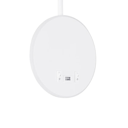 GOOSE 61693 Μοντέρνο Φωτιστικό Τοίχου - Απλίκα Ξενοδοχείου Reading Light με Φορτιστή USB 3A LED 6W 600lm 36° & 360° AC 220-240V IP20 Θερμό Λευκό 2700K - CREE XPE & Lumileds SMD Chip - Λευκό Ματ - Μ15.5 x Π15 x Υ30.5