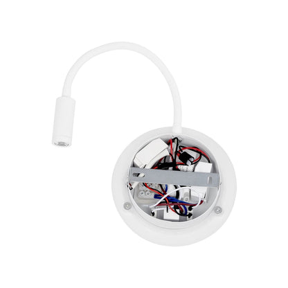 GOOSE 61693 Μοντέρνο Φωτιστικό Τοίχου - Απλίκα Ξενοδοχείου Reading Light με Φορτιστή USB 3A LED 6W 600lm 36° & 360° AC 220-240V IP20 Θερμό Λευκό 2700K - CREE XPE & Lumileds SMD Chip - Λευκό Ματ - Μ15.5 x Π15 x Υ30.5