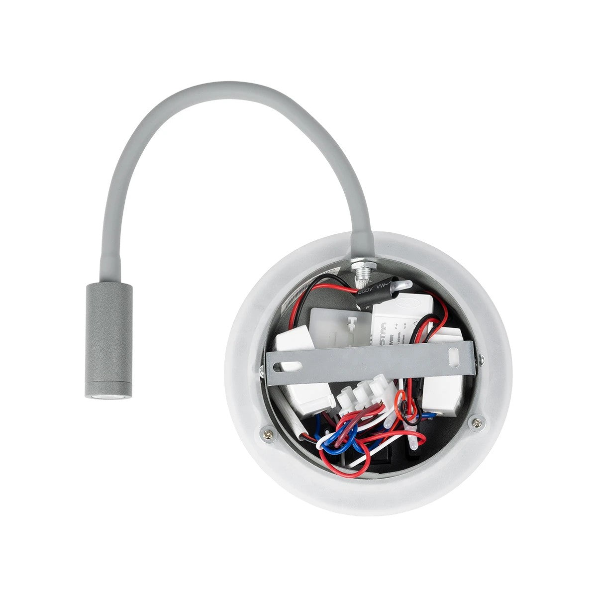 GOOSE 61694 Φωτιστικό Τοίχου - Απλίκα LED 6W 600lm 36° AC 220-240V IP20 - Reading Light & 360° Κρυφός Φωτισμός - Φορτιστής USB 3A - Θερμό Λευκό 2700K Γκρι Αλουμίνιο - Μ15.5 x Π22.5 x Υ30cm