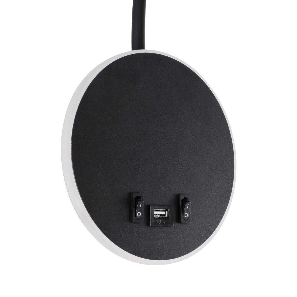 GOOSE 61695 Μοντέρνο Φωτιστικό Τοίχου - Απλίκα Ξενοδοχείου Reading Light με Φορτιστή USB 3A LED 6W 600lm 36° & 360° AC 220-240V IP20 Θερμό Λευκό 2700K - Bridgelux COB Chip & TÜV SÜD Driver - Μαύρο Ματ - Μ15.5 x Π22.5 x Υ30