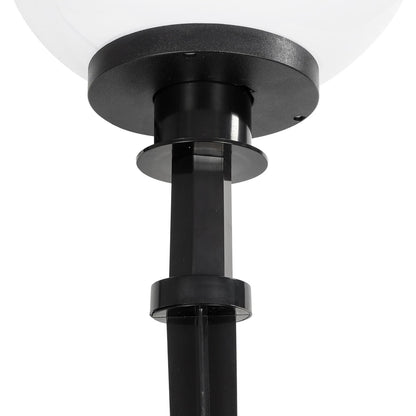 AGROS 61708 Φωτιστικό Κήπου / Καρφωτό με Ντουί 1 x E27 AC 220-240V Αδιάβροχο IP65 - Λευκό & Μάυρο - Μ30 x Π30 x Υ64cm