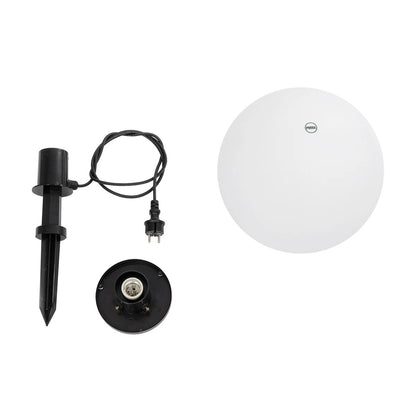 AGROS 61708 Φωτιστικό Κήπου / Καρφωτό με Ντουί 1 x E27 AC 220-240V Αδιάβροχο IP65 - Λευκό & Μάυρο - Μ30 x Π30 x Υ64cm