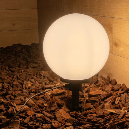 AGROS 61708 Φωτιστικό Κήπου / Καρφωτό με Ντουί 1 x E27 AC 220-240V Αδιάβροχο IP65 - Λευκό & Μάυρο - Μ30 x Π30 x Υ64cm