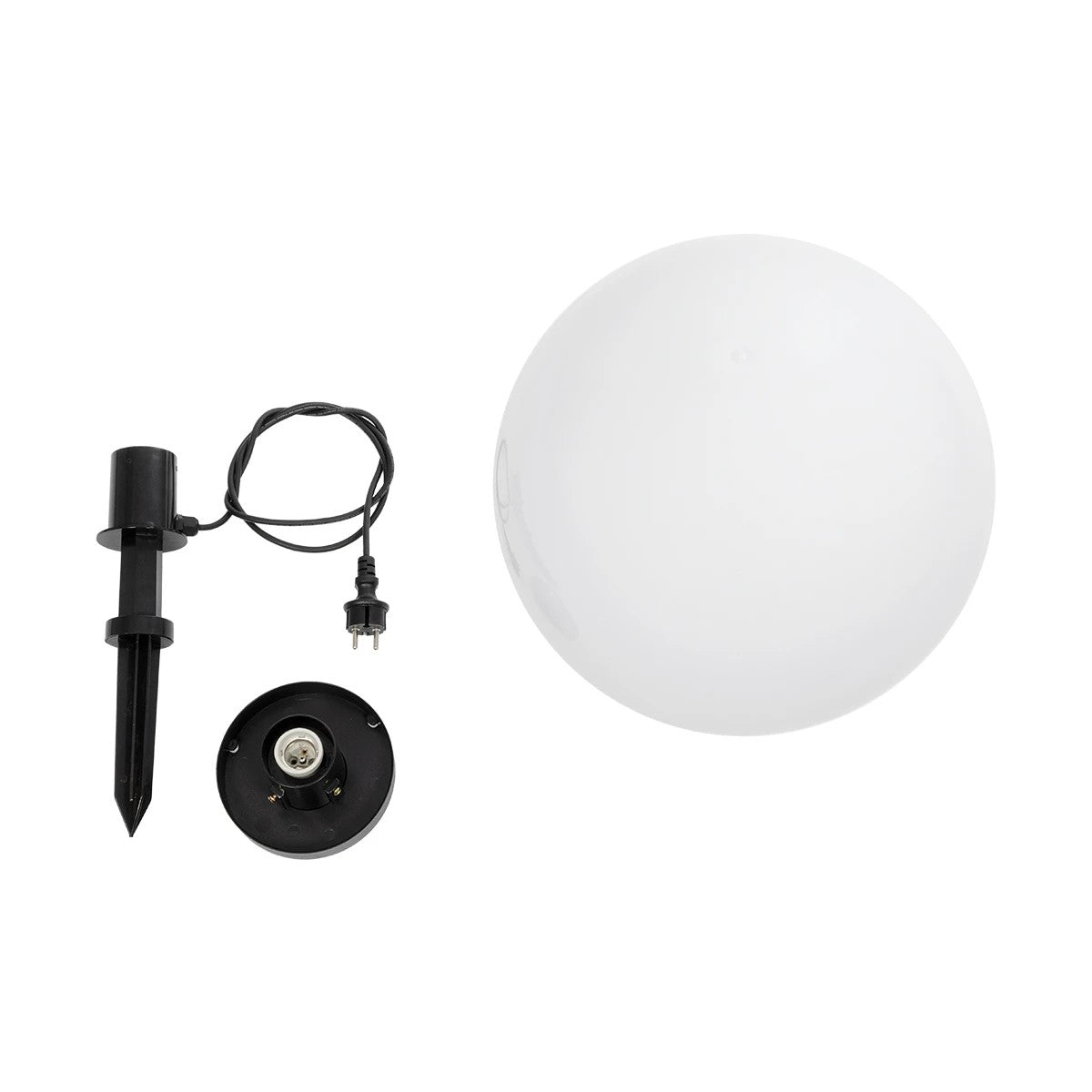 AGROS 61709 Φωτιστικό Κήπου / Καρφωτό με Ντουί 1 x E27 AC 220-240V Αδιάβροχο IP65 - Λευκό & Μάυρο - Μ40 x Π40 x Υ74cm