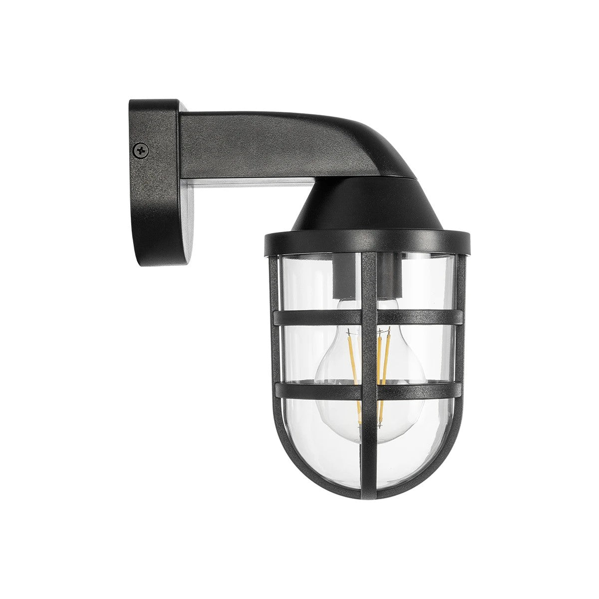 AGRE 61711 Φωτιστικό Τοίχου - Απλίκα Κήπου με Ντουί 1 x E27 AC 220-240V Αδιάβροχο IP65 - Μάυρο - Μ18 x Π11.5 x Υ22cm
