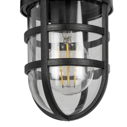 AGRE 61711 Φωτιστικό Τοίχου - Απλίκα Κήπου με Ντουί 1 x E27 AC 220-240V Αδιάβροχο IP65 - Μάυρο - Μ18 x Π11.5 x Υ22cm