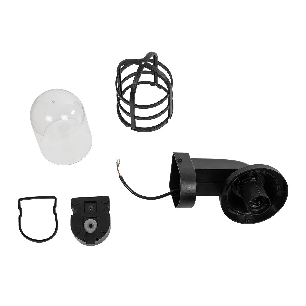 AGRE 61711 Φωτιστικό Τοίχου - Απλίκα Κήπου με Ντουί 1 x E27 AC 220-240V Αδιάβροχο IP65 - Μάυρο - Μ18 x Π11.5 x Υ22cm