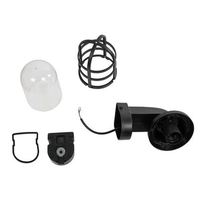 AGRE 61711 Φωτιστικό Τοίχου - Απλίκα Κήπου με Ντουί 1 x E27 AC 220-240V Αδιάβροχο IP65 - Μάυρο - Μ18 x Π11.5 x Υ22cm