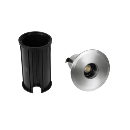 POOLIFY 61713 Υποβρύχιο Χωνευτό Σποτ για Σιντριβάνια/Πισίνες LED 3W 360lm 30° DC 24V Αδιάβροχο IP68 Θερμό Λευκό 2700K Dimmable - CREE XPE - Ανοξείδωτο Ατσάλι 316 & Tempered Glass - 1m VDE Rubber Καλώδιο - Φ6.5 x Υ8 / Q5.2