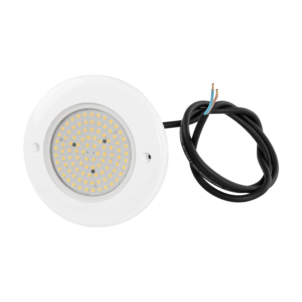 POOLARTY 61716 Υποβρύχιο Φωτιστικό για Σιντριβάνια/Πισίνες LED 8W 600lm 120° DC 12V Αδιάβροχο IP68 Θερμό Λευκό 2700K Dimmable - Bridgelux SMD Chip - 1m VDE Rubber Καλώδιο - Μ13 x Π13 x Υ2
