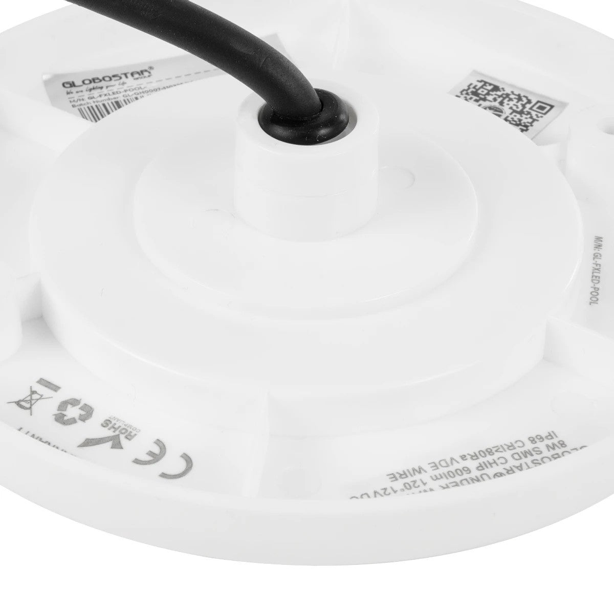 POOLARTY 61717 Υποβρύχιο Φωτιστικό για Σιντριβάνια/Πισίνες LED 8W 560lm 120° DC 12V Αδιάβροχο IP68 Μπλε Dimmable - Bridgelux SMD Chip - 1m VDE Rubber Καλώδιο - Μ13 x Π13 x Υ2