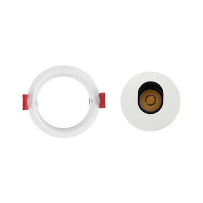 ASYMMETRICAL KLV-101-0131 Χωνευτό Φωτιστικό Downlight Σποτ LED 7W 840lm 15°x30° AC 220-240V IP20 Θερμό Λευκό 2700K - Bridgelux COB Chip & TÜV SÜD Driver - Λευκό Ματ - Μ8.3 x Π8.3 x Υ8.2 / Q7.3