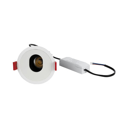ASYMMETRICAL KLV-101-0131 Χωνευτό Φωτιστικό Downlight Σποτ LED 7W 840lm 15°x30° AC 220-240V IP20 Θερμό Λευκό 2700K - Bridgelux COB Chip & TÜV SÜD Driver - Λευκό Ματ - Μ8.3 x Π8.3 x Υ8.2 / Q7.3