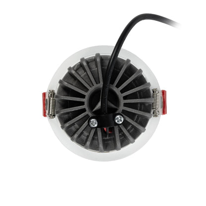 PINADO KLV-101-0129 Χωνευτό Φωτιστικό Downlight Σποτ LED 7W 875lm 15° AC 220-240V IP20 Φυσικό Λευκό 4500K - Bridgelux COB Chip & TÜV SÜD Driver - Λευκό Ματ - Μ8.3 x Π8.3 x Υ8.2 / Q7.3