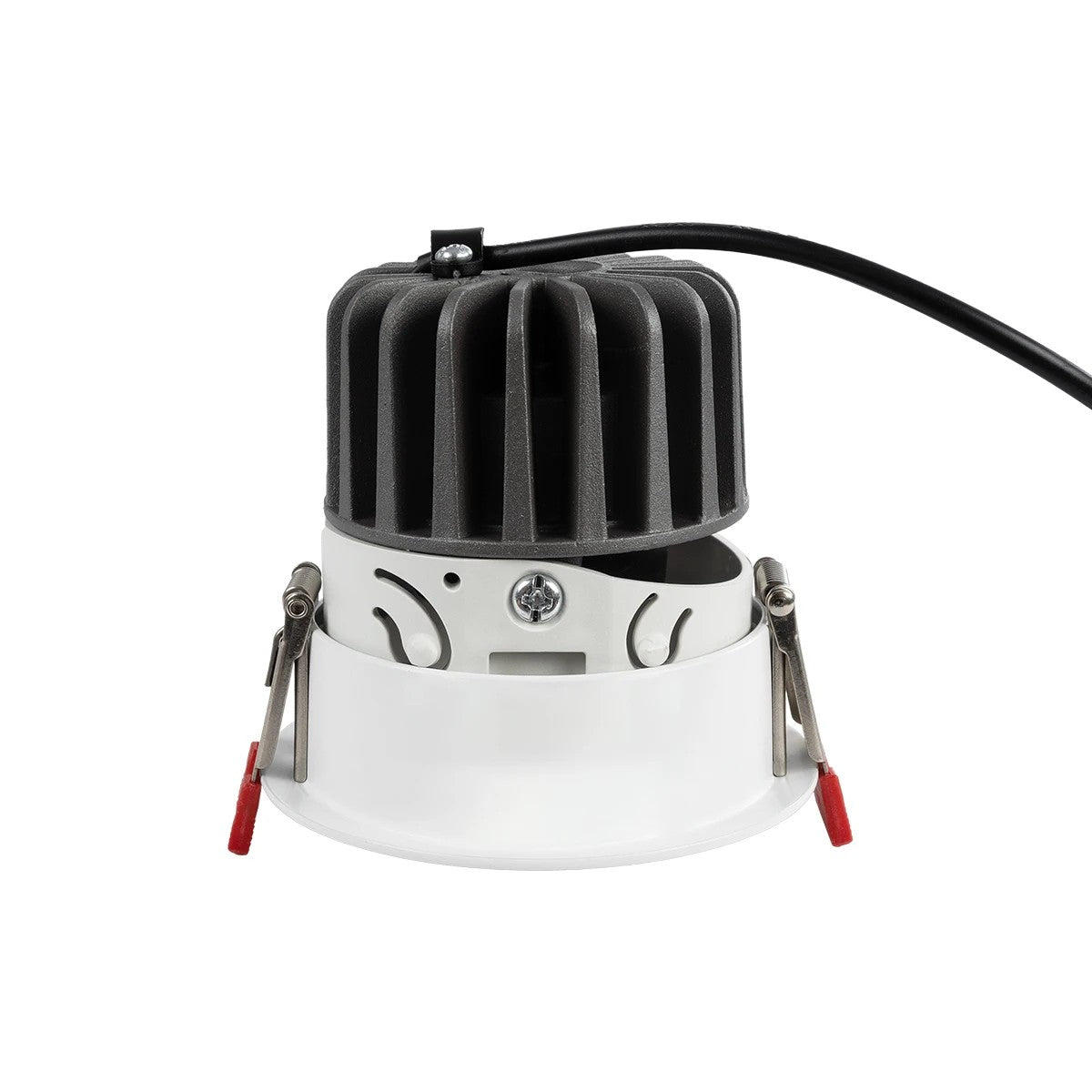 PINADO KLV-101-0129 Χωνευτό Φωτιστικό Downlight Σποτ LED 7W 875lm 15° AC 220-240V IP20 Φυσικό Λευκό 4500K - Bridgelux COB Chip & TÜV SÜD Driver - Λευκό Ματ - Μ8.3 x Π8.3 x Υ8.2 / Q7.3