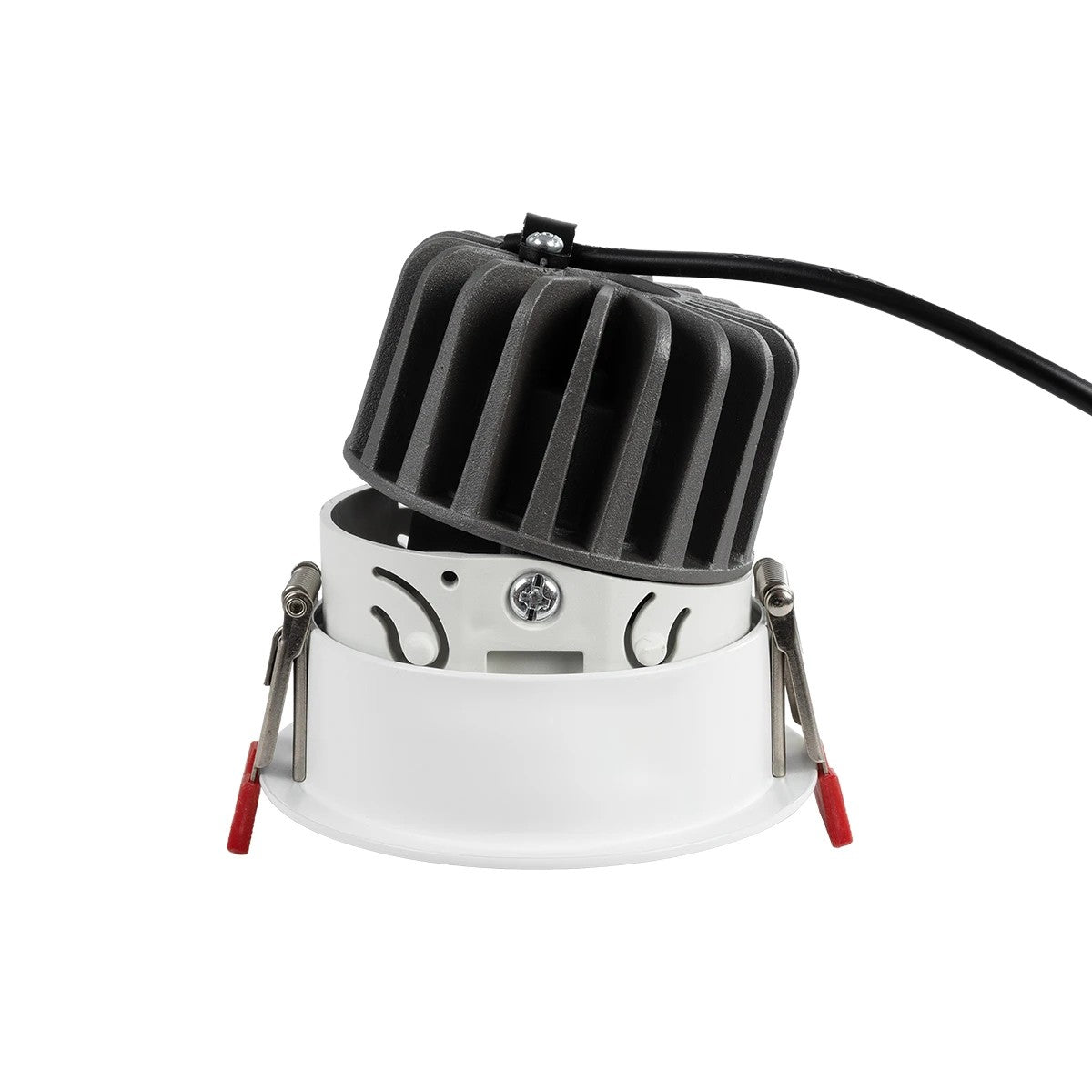 PINADO KLV-101-0127 Χωνευτό Φωτιστικό Downlight Σποτ LED 7W 840lm 15° AC 220-240V IP20 Θερμό Λευκό 2700K - Bridgelux COB Chip & TÜV SÜD Driver - Λευκό Ματ - Μ8.3 x Π8.3 x Υ8.2 / Q7.3