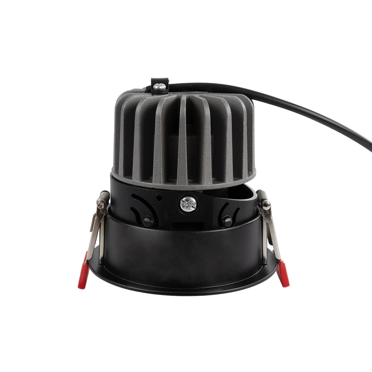 PINADO KLV-101-0128 Χωνευτό Φωτιστικό Downlight Σποτ LED 7W 875lm 15° AC 220-240V IP20 Φυσικό Λευκό 4500K - Bridgelux COB Chip & TÜV SÜD Driver - Μαύρο Ματ - Μ8.3 x Π8.3 x Υ8.2 / Q7.3