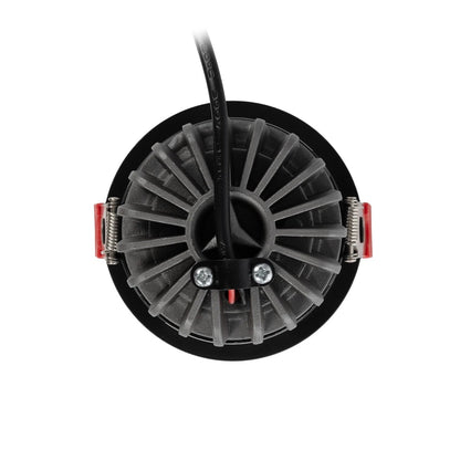 PINADO KLV-101-0126 Χωνευτό Φωτιστικό Downlight Σποτ LED 7W 840lm 15° AC 220-240V IP20 Θερμό Λευκό 2700K - Bridgelux COB Chip & TÜV SÜD Driver - Μαύρο Ματ - Μ8.3 x Π8.3 x Υ8.2 / Q7.3