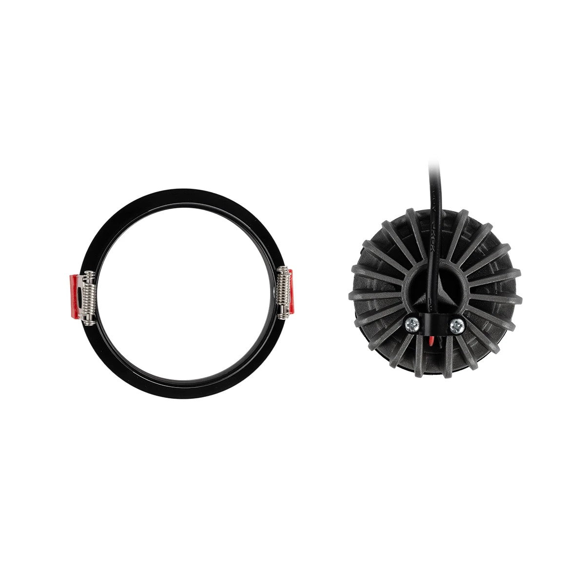 PINADO KLV-101-0126 Χωνευτό Φωτιστικό Downlight Σποτ LED 7W 840lm 15° AC 220-240V IP20 Θερμό Λευκό 2700K - Bridgelux COB Chip & TÜV SÜD Driver - Μαύρο Ματ - Μ8.3 x Π8.3 x Υ8.2 / Q7.3