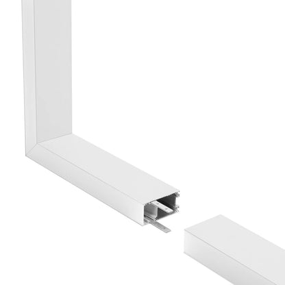 ALP-CORNER-SIDE90 LUMILINE 61766 Επιφανειακό / Κρεμαστό Προφίλ Αλουμινίου Γωνία με Λευκό Γαλακτερό Πατητό Κάλυμμα για Ταινίες LED IP20 - Λευκό Ματ - Μ30 x Π3.5 x Υ7cm