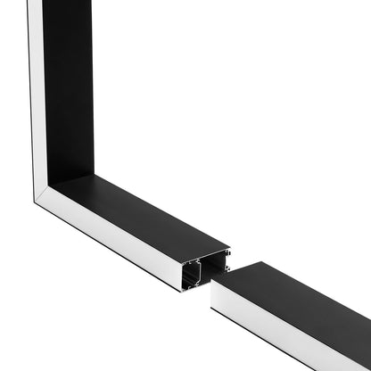 ALP-CORNER-SIDE90 LUMILINE 61767 Επιφανειακό / Κρεμαστό Προφίλ Αλουμινίου Γωνία με Λευκό Γαλακτερό Πατητό Κάλυμμα για Ταινίες LED IP20 - Μαύρο Ματ - Μ30 x Π3.5 x Υ7cm