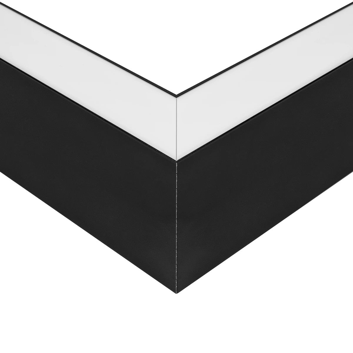 ALP-CORNER-SIDE90 LUMILINE 61767 Επιφανειακό / Κρεμαστό Προφίλ Αλουμινίου Γωνία με Λευκό Γαλακτερό Πατητό Κάλυμμα για Ταινίες LED IP20 - Μαύρο Ματ - Μ30 x Π3.5 x Υ7cm
