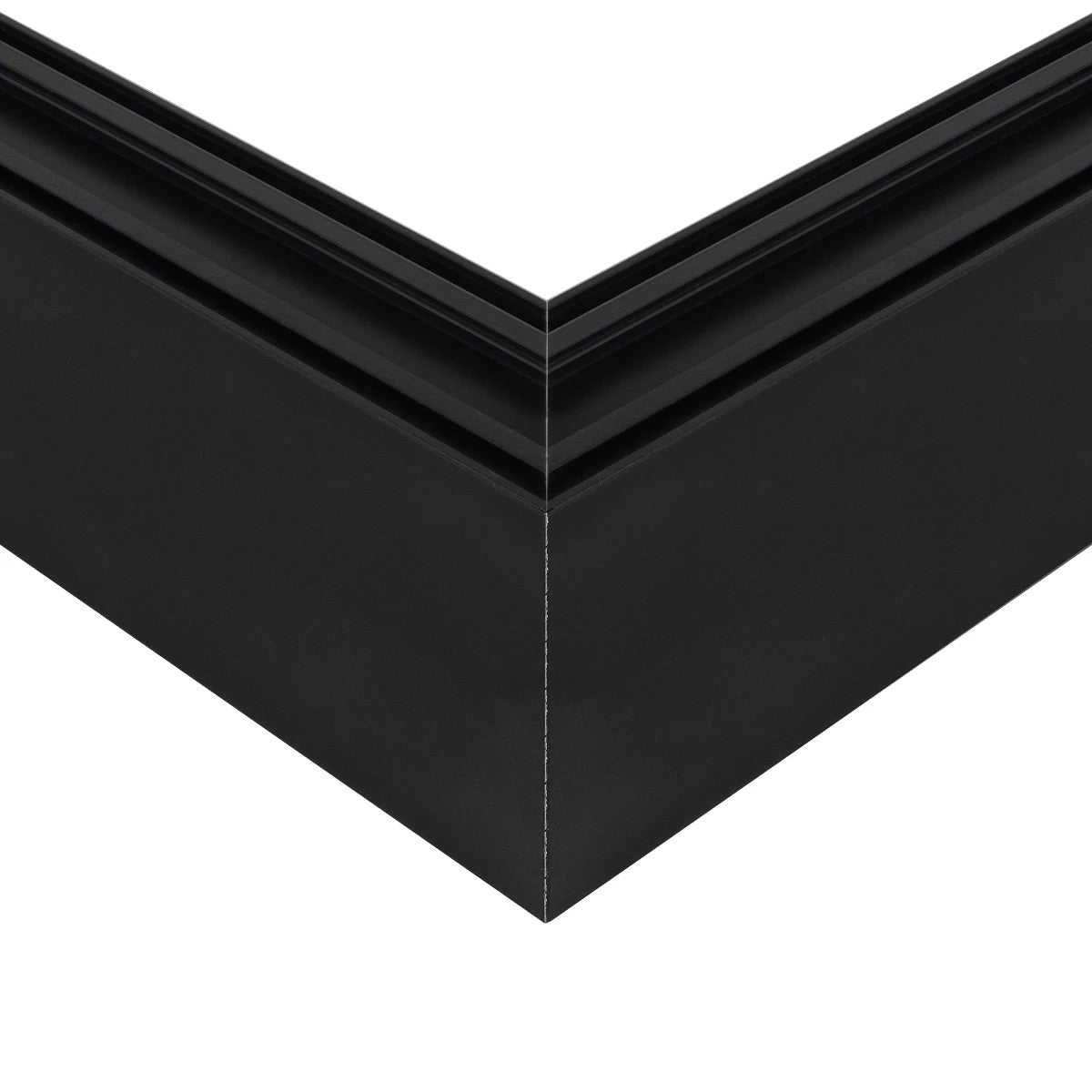 ALP-CORNER-SIDE90 LUMILINE 61767 Επιφανειακό / Κρεμαστό Προφίλ Αλουμινίου Γωνία με Λευκό Γαλακτερό Πατητό Κάλυμμα για Ταινίες LED IP20 - Μαύρο Ματ - Μ30 x Π3.5 x Υ7cm