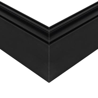 ALP-CORNER-SIDE90 LUMILINE 61767 Επιφανειακό / Κρεμαστό Προφίλ Αλουμινίου Γωνία με Λευκό Γαλακτερό Πατητό Κάλυμμα για Ταινίες LED IP20 - Μαύρο Ματ - Μ30 x Π3.5 x Υ7cm