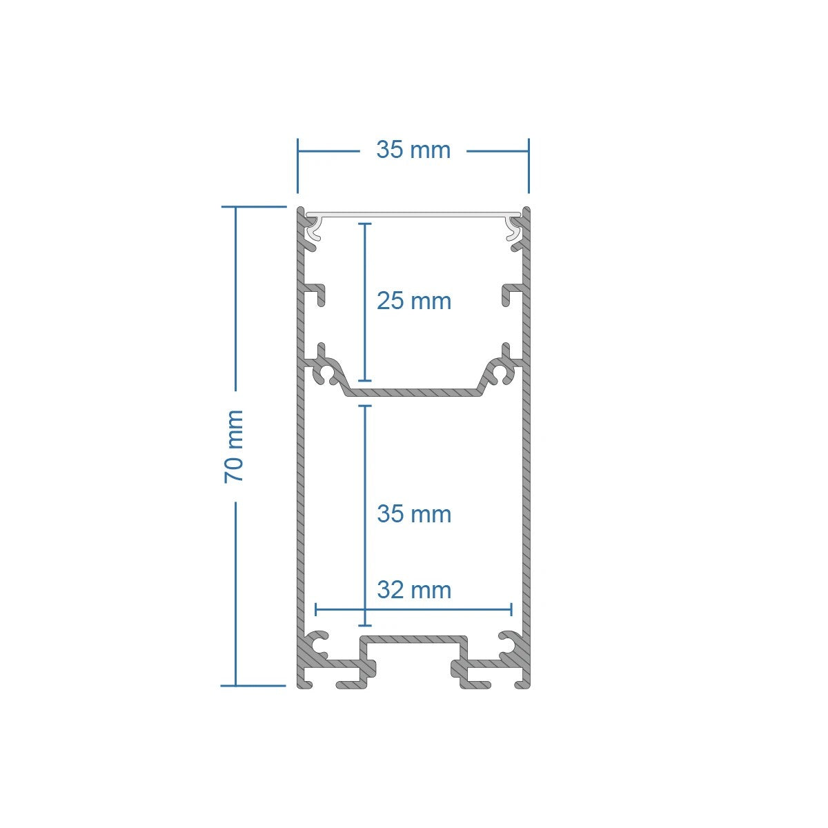ALP-CORNER-SIDE90 LUMILINE 61768 Επιφανειακό / Κρεμαστό Προφίλ Αλουμινίου Γωνία με Λευκό Γαλακτερό Πατητό Κάλυμμα για Ταινίες LED IP20 - Γκρι Ανθρακί Ματ - Μ30 x Π3.5 x Υ7cm