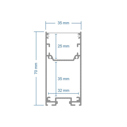 ALP-CORNER-SIDE90 LUMILINE 61768 Επιφανειακό / Κρεμαστό Προφίλ Αλουμινίου Γωνία με Λευκό Γαλακτερό Πατητό Κάλυμμα για Ταινίες LED IP20 - Γκρι Ανθρακί Ματ - Μ30 x Π3.5 x Υ7cm
