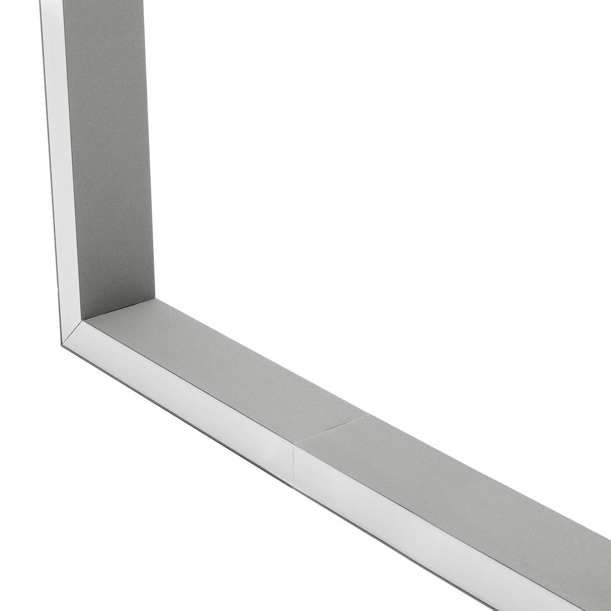 ALP-CORNER-SIDE90 LUMILINE 61768 Επιφανειακό / Κρεμαστό Προφίλ Αλουμινίου Γωνία με Λευκό Γαλακτερό Πατητό Κάλυμμα για Ταινίες LED IP20 - Γκρι Ανθρακί Ματ - Μ30 x Π3.5 x Υ7cm