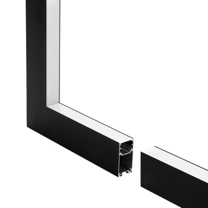 ALP-CORNER-IN90 LUMILINE 61770 Επιφανειακό / Κρεμαστό Προφίλ Αλουμινίου Γωνία με Λευκό Γαλακτερό Πατητό Κάλυμμα για Ταινίες LED IP20 - Μαύρο Ματ - Μ30 x Π3.5 x Υ7cm