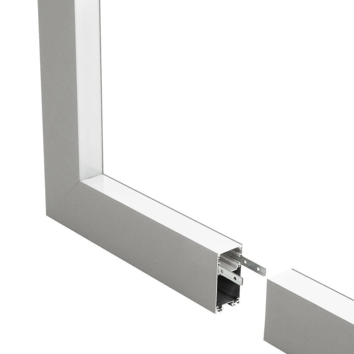 ALP-CORNER-IN90 LUMILINE 61771 Επιφανειακό / Κρεμαστό Προφίλ Αλουμινίου Γωνία με Λευκό Γαλακτερό Πατητό Κάλυμμα για Ταινίες LED IP20 - Γκρι Ανθρακί Ματ - Μ30 x Π3.5 x Υ7cm
