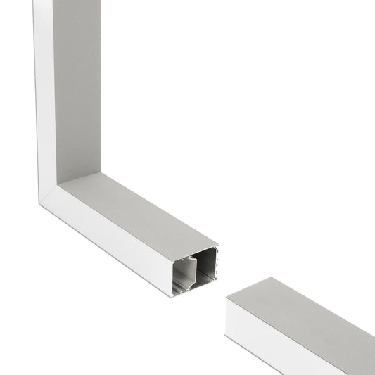 ALP-CORNER-SIDE90 BRIGHTRAIL 61779 Επιφανειακό / Κρεμαστό Προφίλ Αλουμινίου Γωνία με Λευκό Γαλακτερό Πατητό Κάλυμμα για Ταινίες LED IP20 - Γκρι Ανθρακί Ματ - Μ30 x Π5 x Υ7.5cm