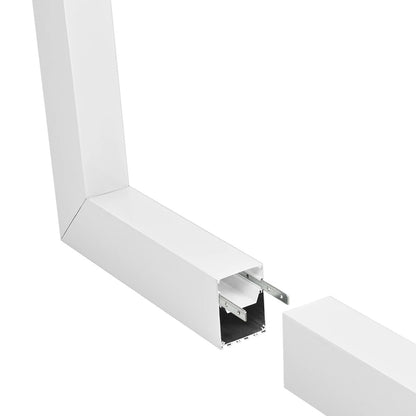ALP-CORNER-IN90 BRIGHTRAIL 61780 Επιφανειακό / Κρεμαστό Προφίλ Αλουμινίου Γωνία με Λευκό Γαλακτερό Πατητό Κάλυμμα για Ταινίες LED IP20 - Λευκό Ματ - Μ30 x Π5 x Υ7.5cm