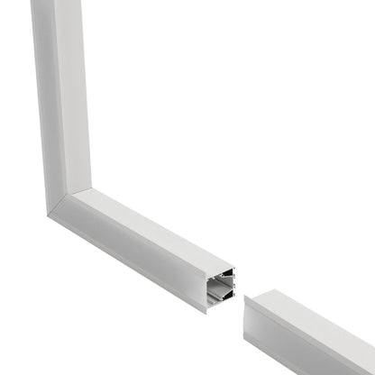 ALP-CORNER-SIDE90 RECESSA 61788 Χωνευτό Προφίλ Αλουμινίου Γωνία με Λευκό Γαλακτερό Πατητό Κάλυμμα για Ταινίες LED IP20 - Λευκό Ματ - Μ30 x Π3.5 x Υ4cm