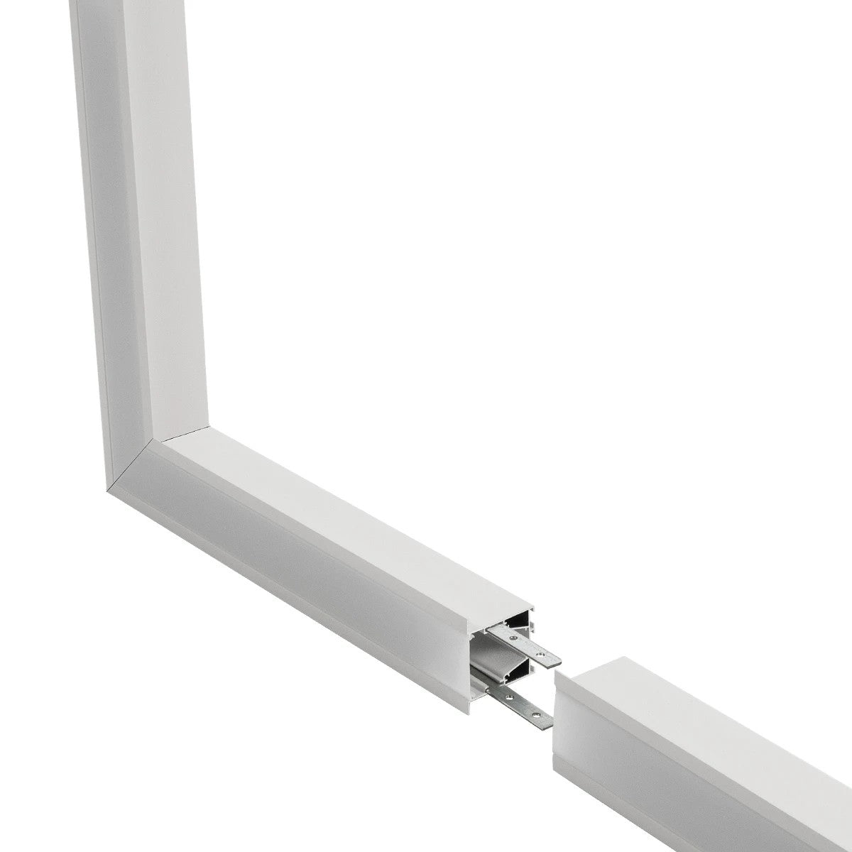 ALP-CORNER-SIDE90 RECESSA 61788 Χωνευτό Προφίλ Αλουμινίου Γωνία με Λευκό Γαλακτερό Πατητό Κάλυμμα για Ταινίες LED IP20 - Λευκό Ματ - Μ30 x Π3.5 x Υ4cm