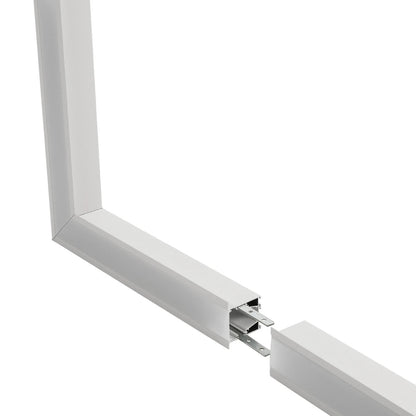 ALP-CORNER-SIDE90 RECESSA 61788 Χωνευτό Προφίλ Αλουμινίου Γωνία με Λευκό Γαλακτερό Πατητό Κάλυμμα για Ταινίες LED IP20 - Λευκό Ματ - Μ30 x Π3.5 x Υ4cm