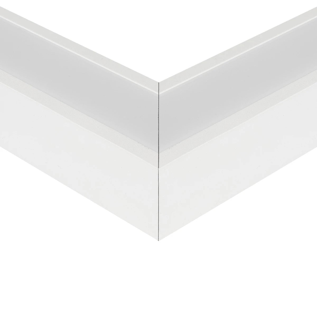 ALP-CORNER-SIDE90 RECESSA 61788 Χωνευτό Προφίλ Αλουμινίου Γωνία με Λευκό Γαλακτερό Πατητό Κάλυμμα για Ταινίες LED IP20 - Λευκό Ματ - Μ30 x Π3.5 x Υ4cm