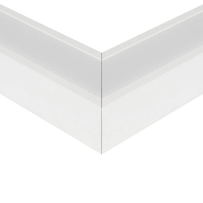 ALP-CORNER-SIDE90 RECESSA 61788 Χωνευτό Προφίλ Αλουμινίου Γωνία με Λευκό Γαλακτερό Πατητό Κάλυμμα για Ταινίες LED IP20 - Λευκό Ματ - Μ30 x Π3.5 x Υ4cm