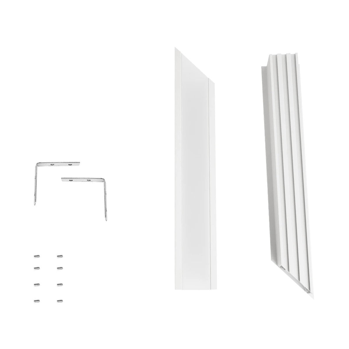 ALP-CORNER-SIDE90 RECESSA 61788 Χωνευτό Προφίλ Αλουμινίου Γωνία με Λευκό Γαλακτερό Πατητό Κάλυμμα για Ταινίες LED IP20 - Λευκό Ματ - Μ30 x Π3.5 x Υ4cm