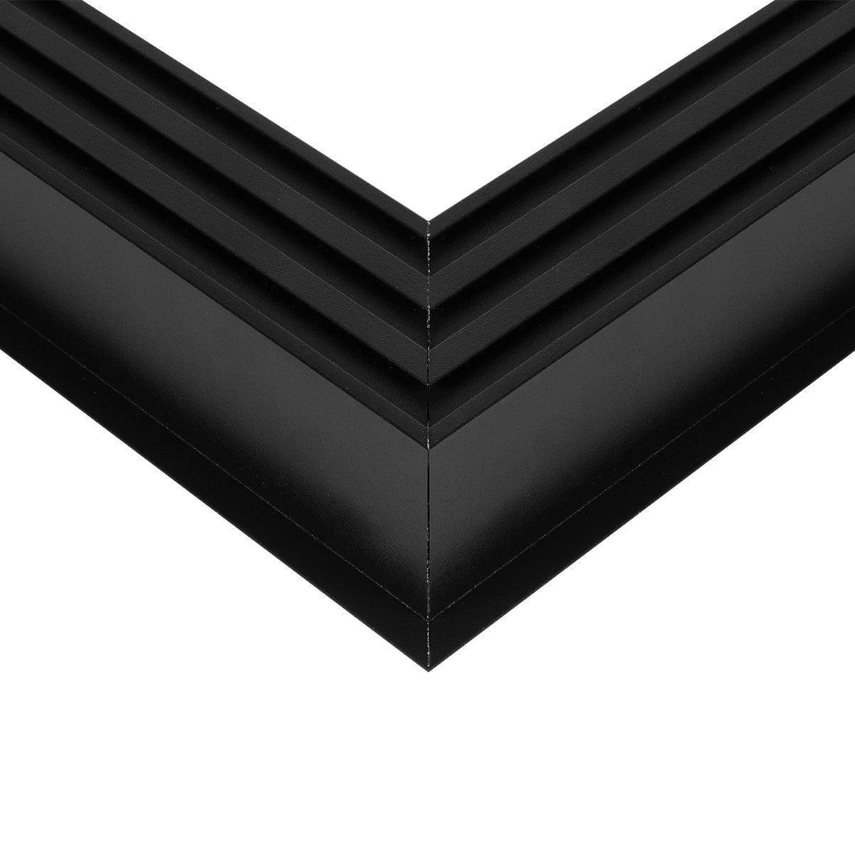 ALP-CORNER-SIDE90 RECESSA 61789 Χωνευτό Προφίλ Αλουμινίου Γωνία με Λευκό Γαλακτερό Πατητό Κάλυμμα για Ταινίες LED IP20 - Μαύρο Ματ - Μ30 x Π3.5 x Υ4cm