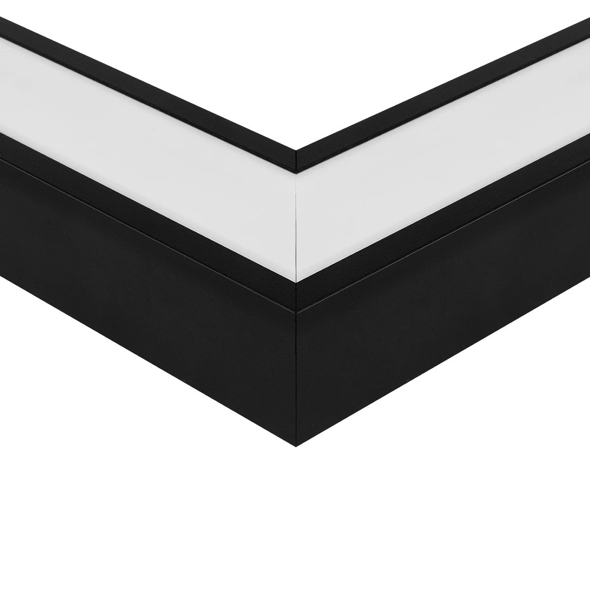 ALP-CORNER-SIDE90 RECESSA 61789 Χωνευτό Προφίλ Αλουμινίου Γωνία με Λευκό Γαλακτερό Πατητό Κάλυμμα για Ταινίες LED IP20 - Μαύρο Ματ - Μ30 x Π3.5 x Υ4cm