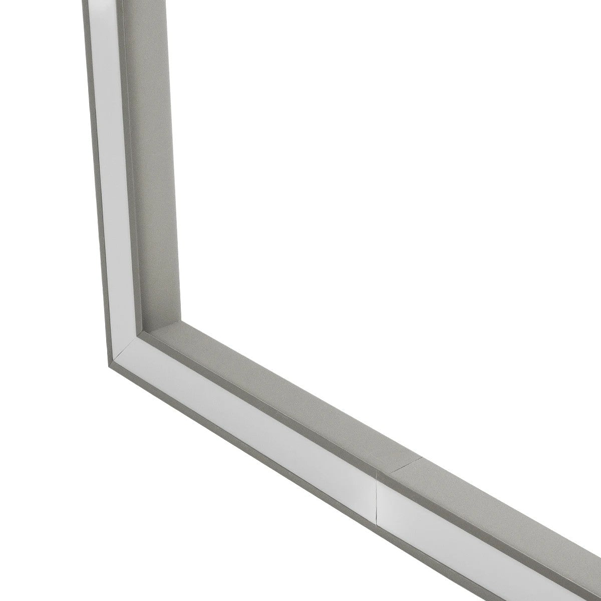 ALP-CORNER-SIDE90 RECESSA 61790 Χωνευτό Προφίλ Αλουμινίου Γωνία με Λευκό Γαλακτερό Πατητό Κάλυμμα για Ταινίες LED IP20 - Γκρι Ανθρακί Ματ - Μ30 x Π3.5 x Υ4cm