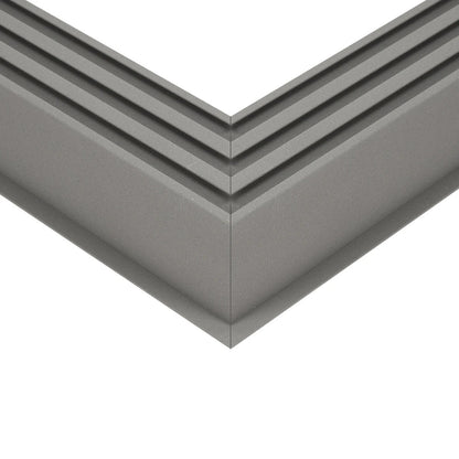 ALP-CORNER-SIDE90 RECESSA 61790 Χωνευτό Προφίλ Αλουμινίου Γωνία με Λευκό Γαλακτερό Πατητό Κάλυμμα για Ταινίες LED IP20 - Γκρι Ανθρακί Ματ - Μ30 x Π3.5 x Υ4cm