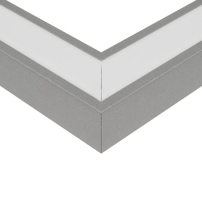 ALP-CORNER-SIDE90 RECESSA 61790 Χωνευτό Προφίλ Αλουμινίου Γωνία με Λευκό Γαλακτερό Πατητό Κάλυμμα για Ταινίες LED IP20 - Γκρι Ανθρακί Ματ - Μ30 x Π3.5 x Υ4cm